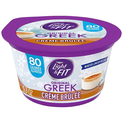 Light And Fit Nonfat Creme Brulee Greek Yogurt 53 Oz