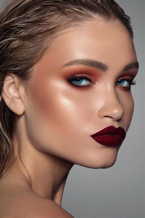 30 Best Fall Makeup Looks And Trends For 2021 Fall Makeup Looks Fall Makeup Burgundy Lipstick