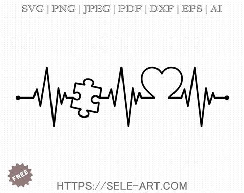 Free Heartbeat Autism Svg Free Svg With Seleart