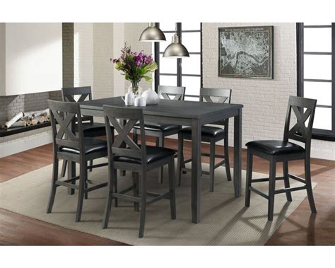Overstock Furniture Alex Grey Counter Height Dining Table And 6 Chairs