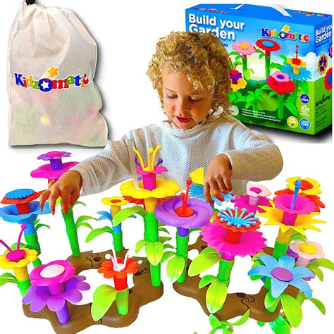 Toys For 3 4 5 6 Year Old Girls 109pcs Bag Flower Garden Building Toys For Girls