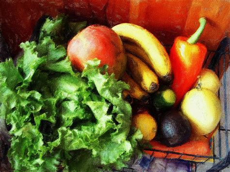 Fruit And Vegetable Still Life Painting By Dean Wittle