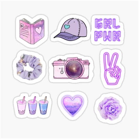 Free Printable Purple Aesthetic Stickers Png Wallpaper Aesthetic