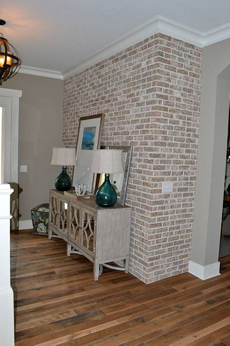 White Brick Accent Wall Living Room Exposed Brick Wall Living Room