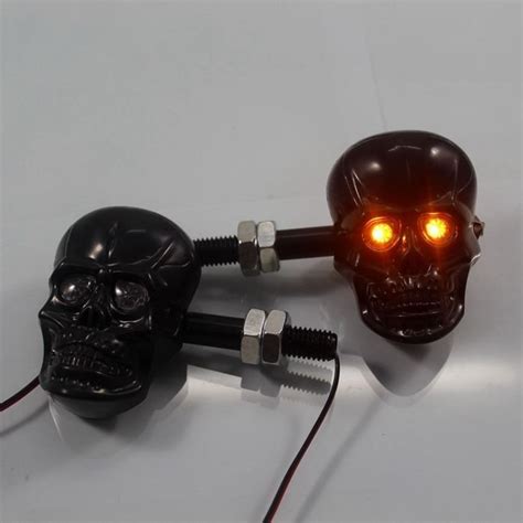 A leader in our industry, we know you'll be satisfied with your turn signals when you buy from us. LED Skull Turn Signal Lights Indicator Motorcycle Dual ...