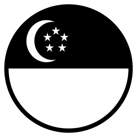 Circle Transparent Png Singapore Flag Singapore Flag Background