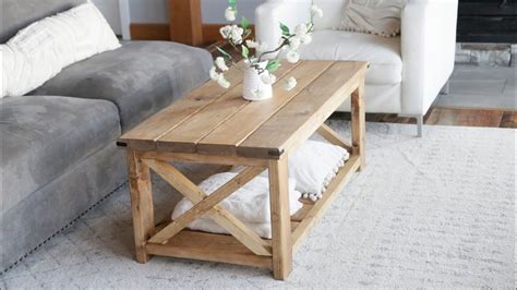 I show you step by step how to transform a coffee table in to a bench. $40 Farmhouse Coffee Table - Easy to Build #anawhite - YouTube