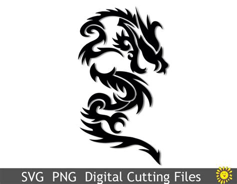 Chinese Dragon Svg Cutting File Template Vinyl Transfer Cricut Etsy