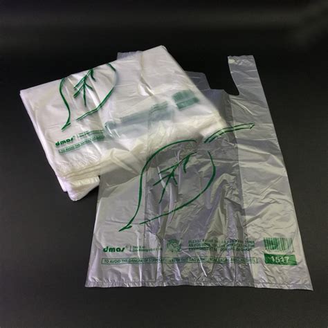 Oxo Biodegradable Hdpe Clear T Shirt Bag 15 X 17 Foodspack