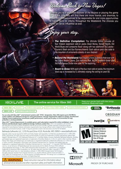 Fallout New Vegas Ultimate Edition Images Launchbox Games Database