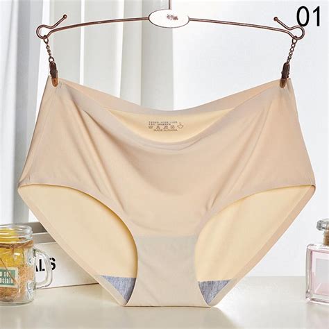 Buy Women Soft Ice Silk Underwear Seamless Briefs Elasticity Lingerie Female At Affordable