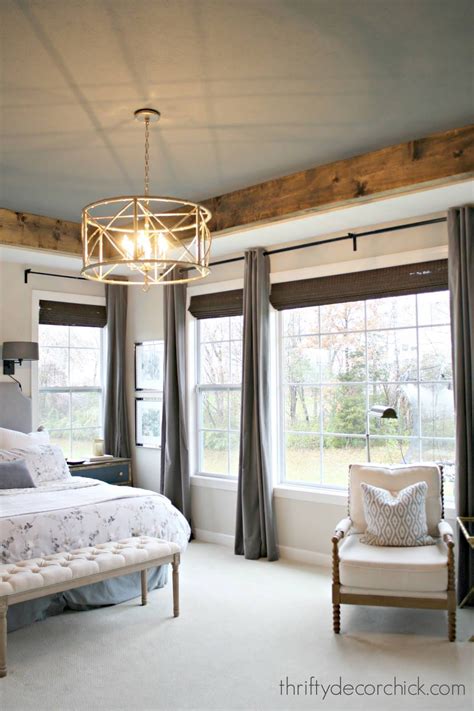 Cozy Tray Ceiling Makeover In The Master Minwax Jacobean Stain Romantic Bedroom Modern