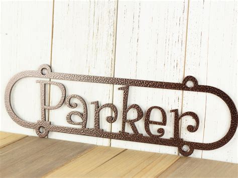 Custom Metal Name Sign Personalized Name Plaque Outdoor Metal Wall Art