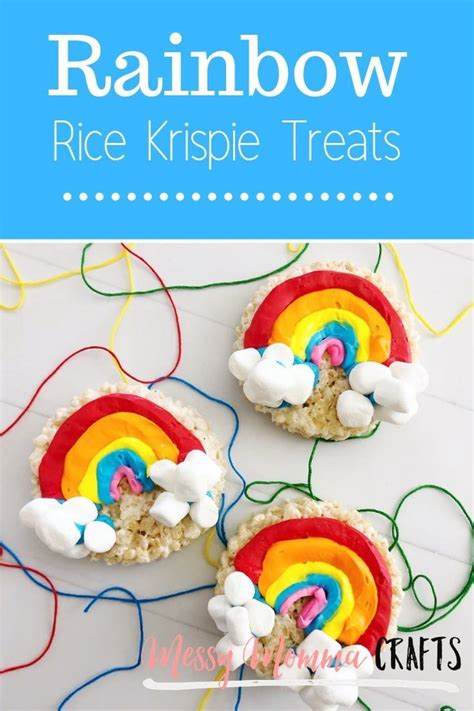 These Easy To Make Rainbow Rice Krispie Treats Are Decorated Full Of