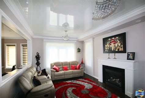 Residential Living Room July 2014 High Gloss White Stretch Ceiling By