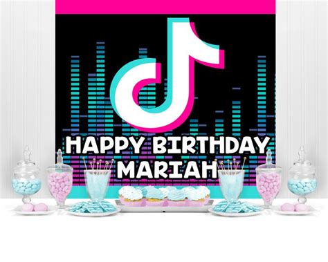 Tik Tok Backdrop In 2020 Birthday Party For Teens Banner Backdrop