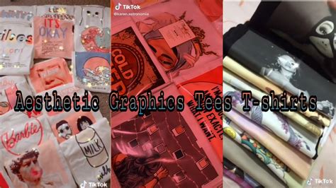🌟shopee Finds🌟 🥀aesthetic Graphic T Shirtsootd Part 10 Youtube