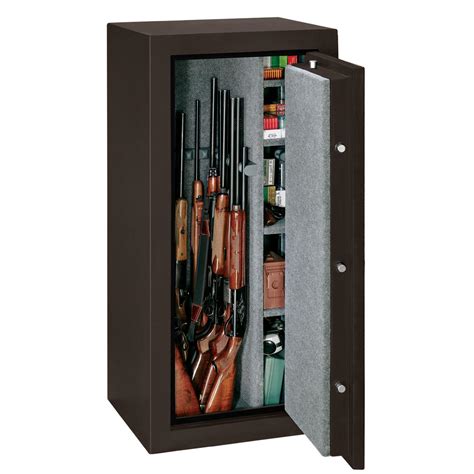 Stack On Elite 24 Gun Fire Resistant Safe With Electronic Lock Brown