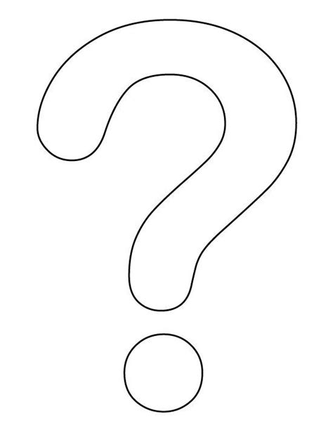 Free Printable Question Mark Template

