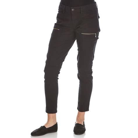 Supplies By Unionbay Womens Claire Moto Twill Skinny Ankle Pants Bob