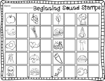 Sensational Stamps: Alphabet, rhyming, beginning, middle, & ending sounds