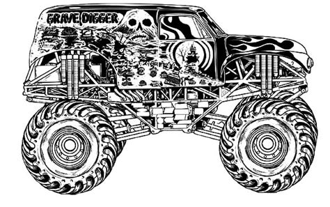 monster truck avenger monster jam coloring pages color luna