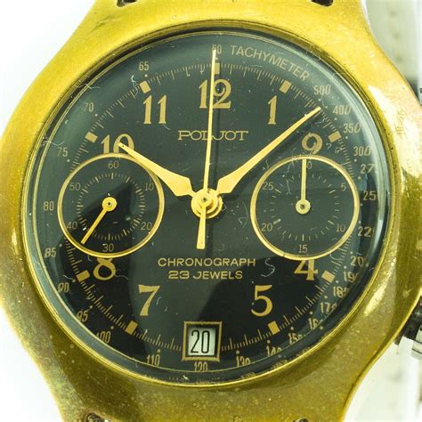 Chronograph Watch Poljot Ussr Vintage Wristwatches Rary 3133