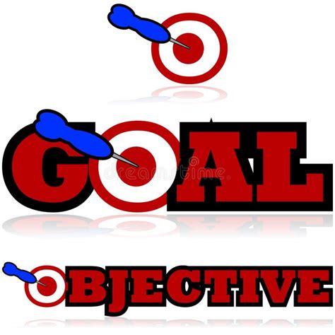 Goal And Objective Icons Stock Vector Illustration Of Graphic 39878719