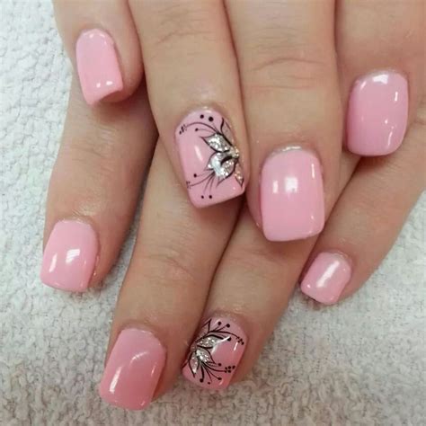 7 Pink Flower Nail Art Designs Lomejor Demaro Life