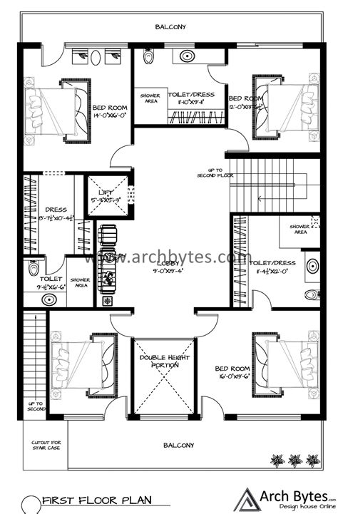 House Plan For 40 X 82 Feet Plot Size 364 Square Yards Gaj Archbytes