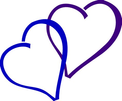 Blue And Purple Heart Clip Art At Vector Clip Art Online