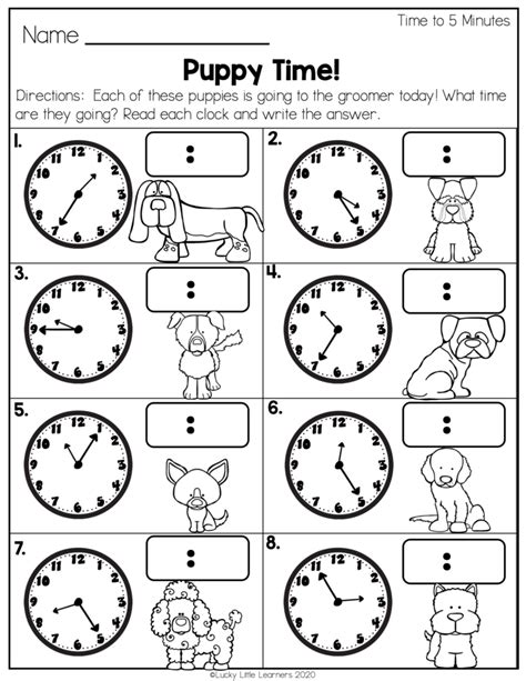Second Grade Math Worksheets Measurement Data Time And Money Lucky