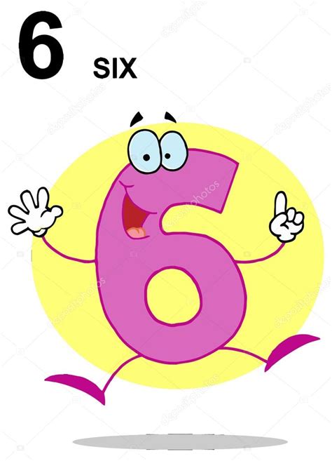 Funny Cartoon 6 Number Stock Vector Image By ©hittoon 61063169