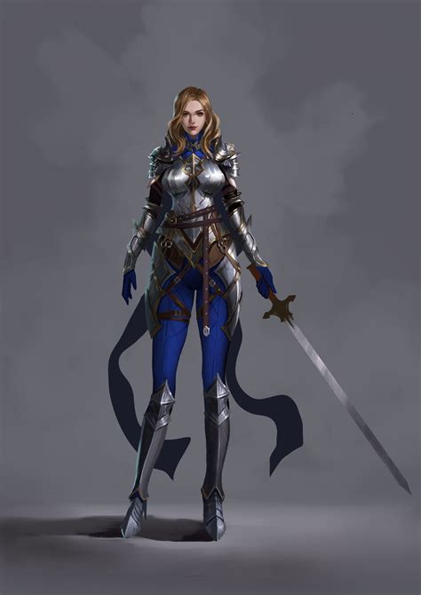 Artstation 女骑士 练习 Jsyyy Fantasy Female Warrior Female Knight