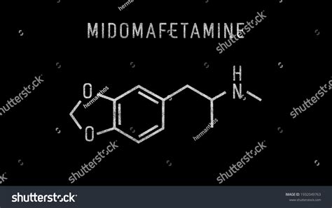 Midomafetamine Mdma Ecstasy Molly Molecular Structure Stock