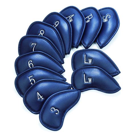 golf iron covers set leather club headcover universal fit titleist callaway ping ebay