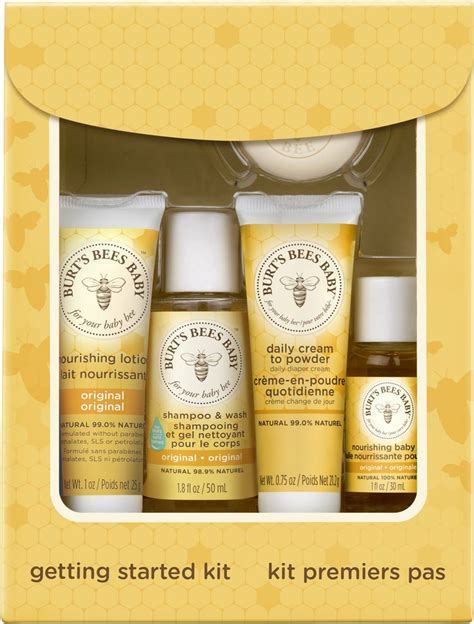 Burts Bees Baby Getting Started T Set 5 Trial Size Baby Skin Care