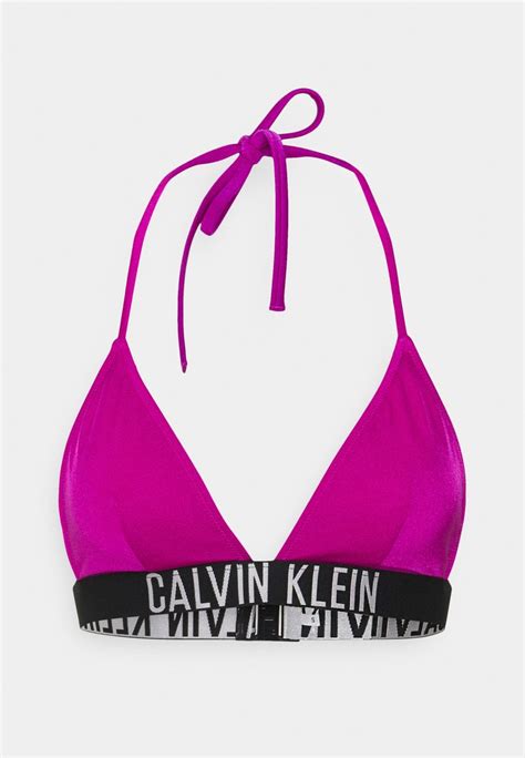 Calvin Klein Swimwear Intense Power Triangle Bikini Top Purple