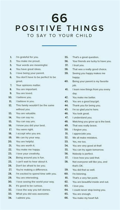 66 Positive Things To Say To Your Child Adventures Of Yoo