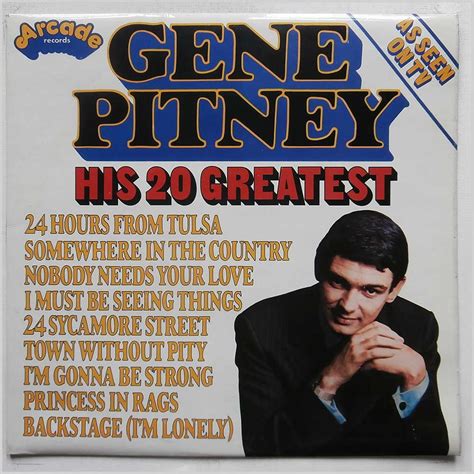 Gene Pitney Greatest Hits Vinyl Records LP CD On CDandLP