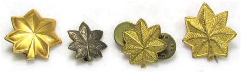 Vintage Us Army Officer Major Collar Rank Insignia Pins Mixed Lot 4