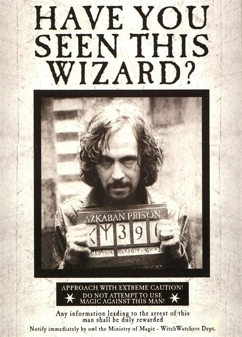 Harry Potter Wanted Sirius Black Poster Wall Mural Etsy