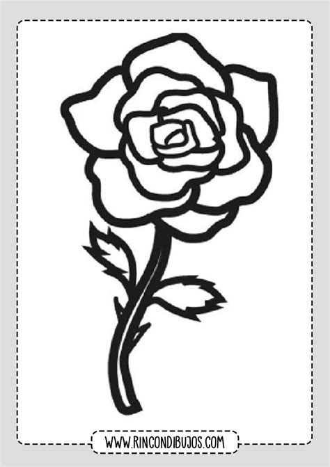 Dibujo De Una Rosa Rincon Dibujos Flores Para Imprimir Dibujos De