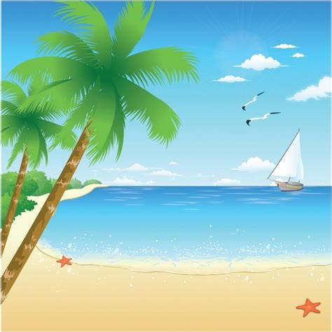 Download Wallpapers Coast Ocean Beach Tropical Island Vectors Free Download Graphic Art Designs