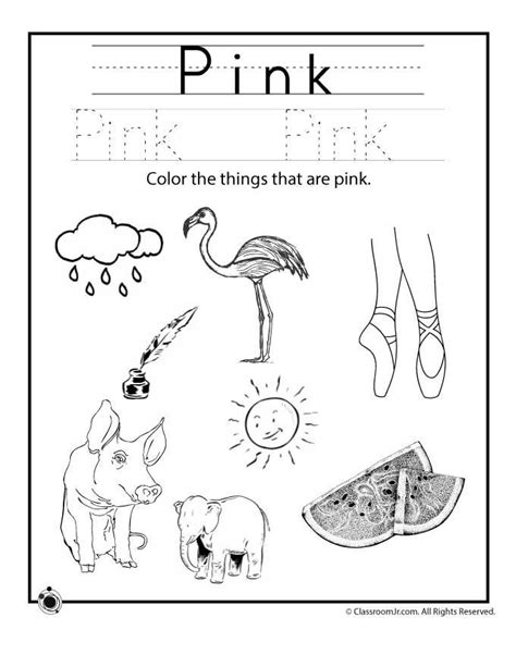 Color Pink Worksheets For Kindergarten In 2020 Color Worksheets For