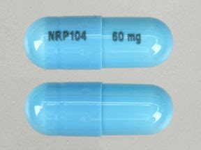 I printed out the prescription savings card and took it to my local pharmacist. NRP104 60 mg Pill Images (Blue / Capsule-shape)
