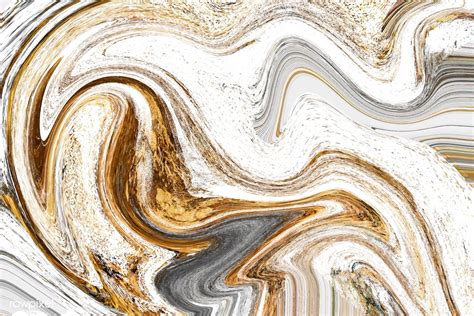 White And Gold Swirl Textured Background Vector Free Image By