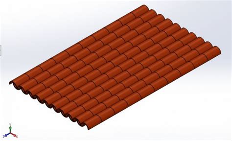 Roof Tile Hatch Pattern Solidworks Model Thousands Of Free Cad Blocks