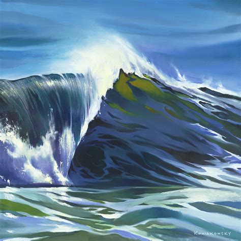 Ocean Wave Painting Surf Painting Tropical Painting Wave Art