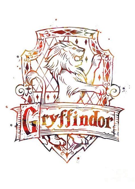 Gryffindor Crest Greeting Card For Sale By Monn Print In 2020 Dobby